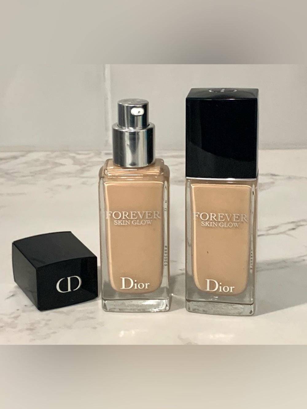 2X Dior forever 1N skin glow foundation